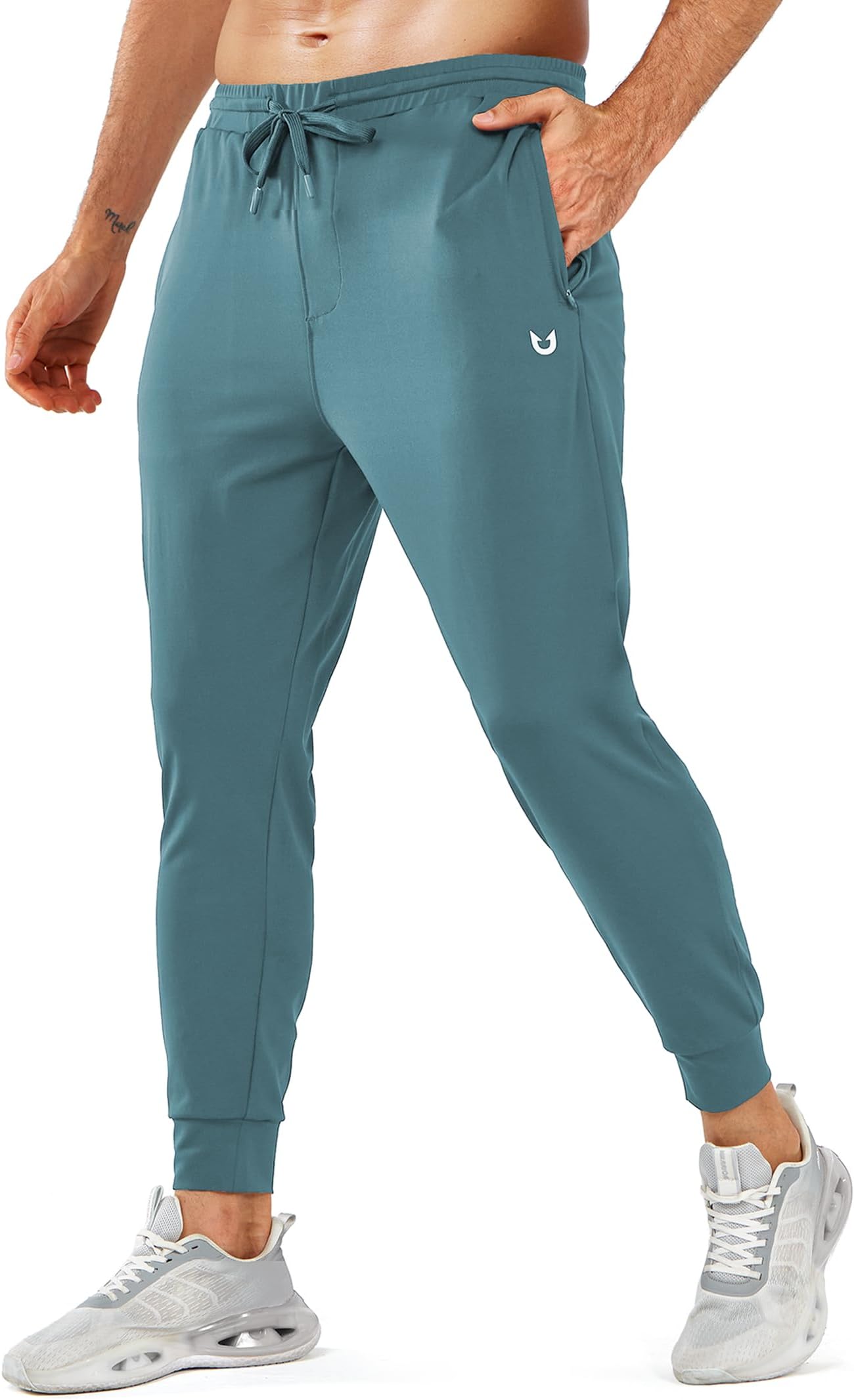 NORTHYARD Men's Joggers Pants with Zipper Pockets Lightweight Sweatpants Athletic Running Workout Track Pants for Men