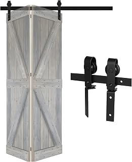 DBREAKS 1M/3.3FT Bifold Schiebetürbeschlag Komplettset für 100CM Türöffnung