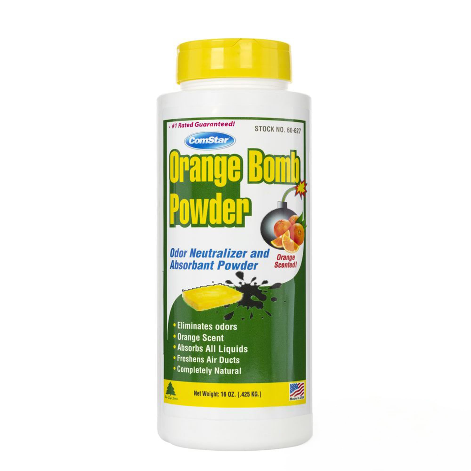 ComStar Orange Bomb Powder, Absorbent Odour Neutraliser, Fast Action, Long Lasting Freshness, Eliminates Unwanted Odours from HVACR Systems, Refreshes Air in Homes, Offices and