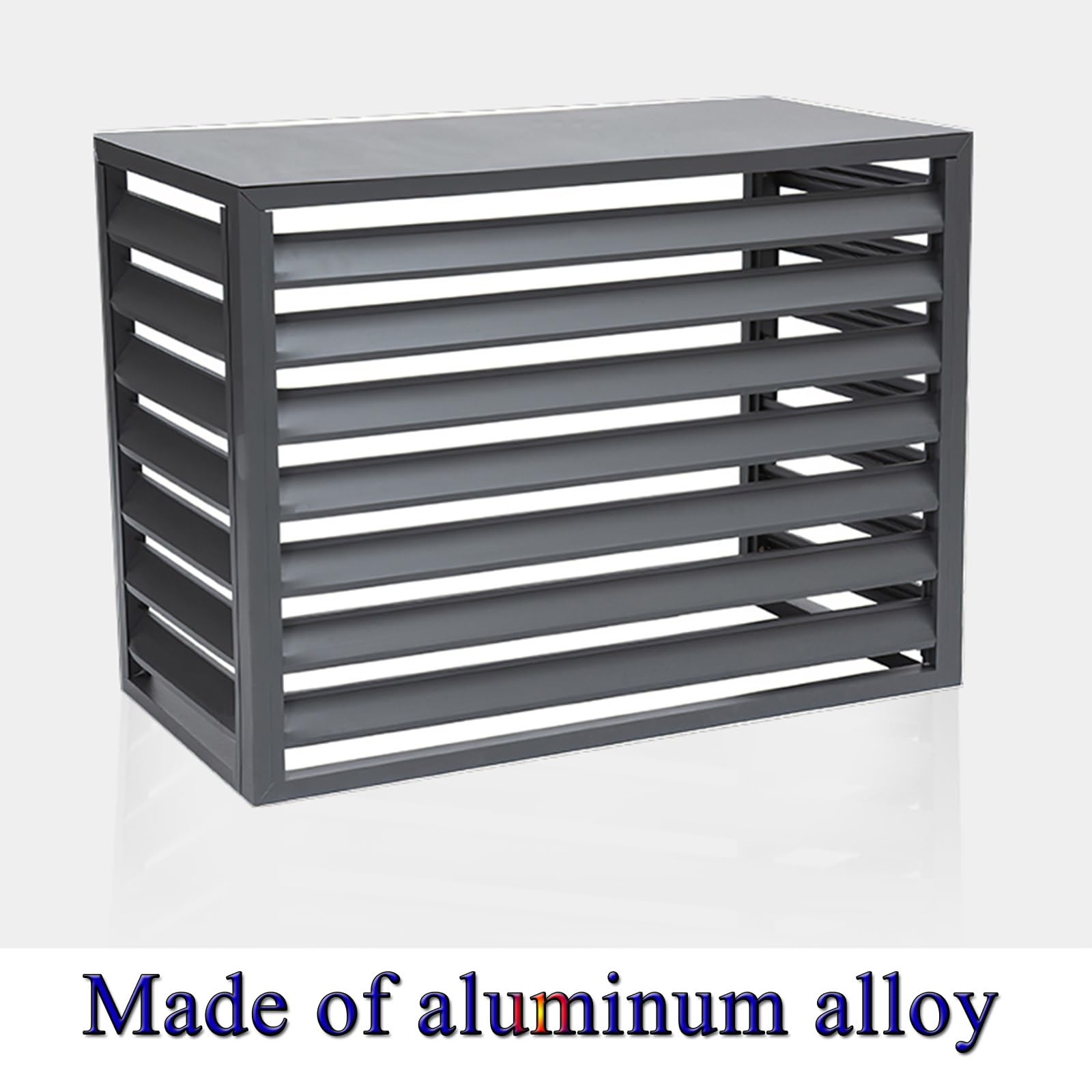 Podzielona pokrywa klimatyzatora do jednostek zewnętrznych, aluminiowa osłona klimatyzatora i pompy ciepła, zewnętrzna osłona ochronna skraplacza, ekran prywatności AC ze stopu aluminium (kolor