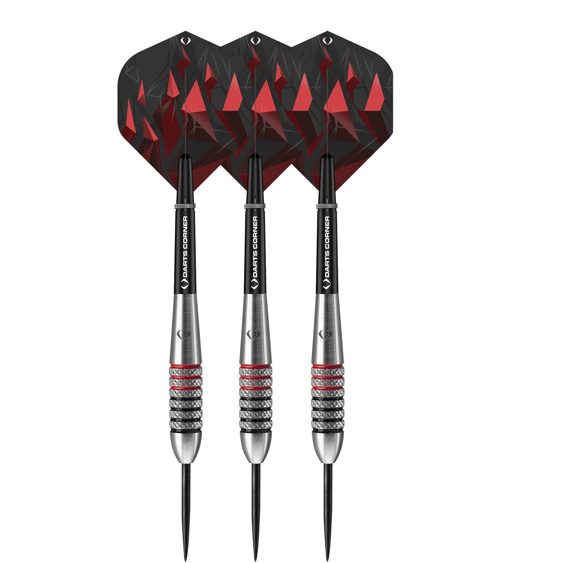 Darts Corner Astrofire Darts | Personalised Knurled Steel Tip Dart Set | 30g