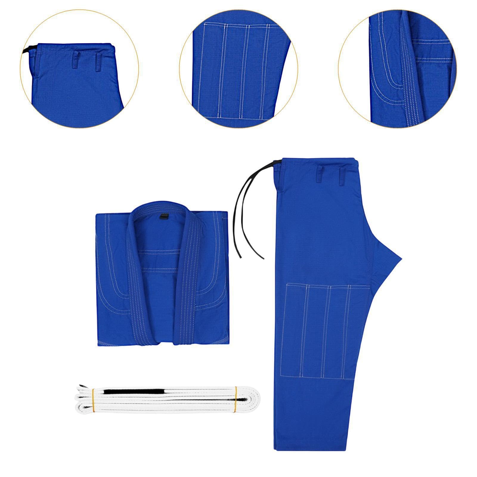 BEALIFE Accessori per abbigliamento per arti marziali, cintura in comoda e leggera per kimono da torneo Brazilian Jiu Jitsu Gi per bambini, uniformi per , Blu , A3