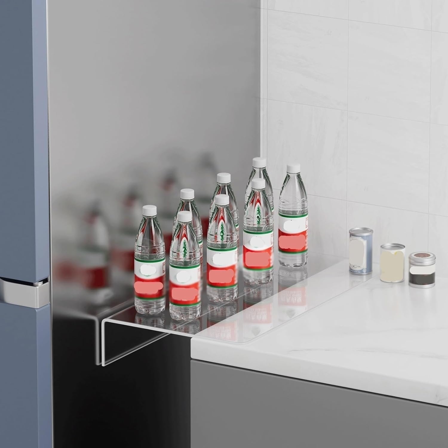 Acrylic Kitchen Gap Partition Countertop Gap Extension Board, Refrigerator Side Partition, Gap Covers Between Countertop and Walls, No Drill, 23.6x7.9in