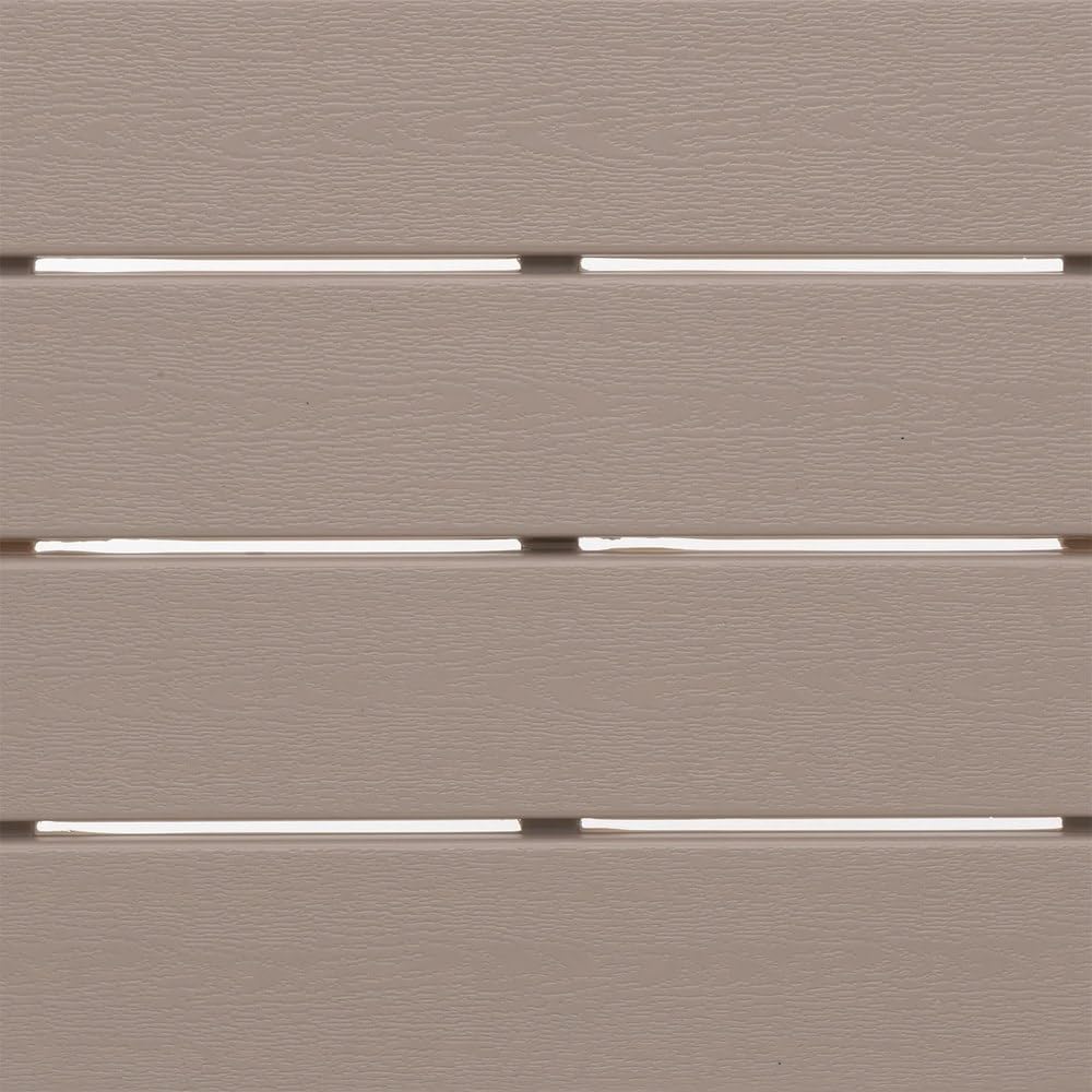 Brigros Tavolo da Giardino in Resina HDPE con Struttura in Metallo Verniciato a Polvere Top Anti UV per Esterno Terrazzo Balcone 78x78x74 cm Tortora