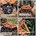 Titan Attachments 3 Point 4ft Notched Disc Harrow Plow Attachment for Cat 1 Tractors, Concave Discs for Tilling, Loosening and Lifting Soil