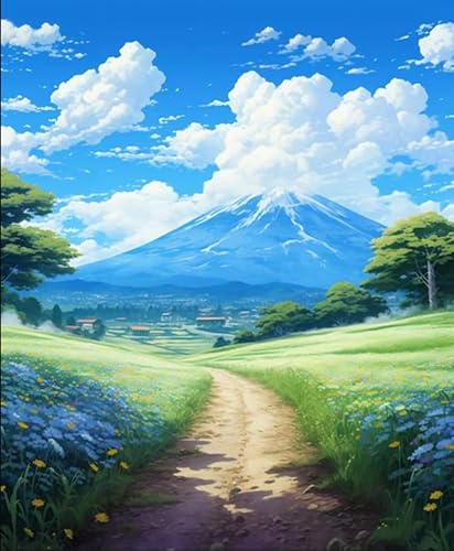 なまけ者雑貨屋 パズル1000ピース アニメデザインの夏の生活シーン 自然のパズル風景山の景色 パズルホームギフトパズルパズルパズル多色に挑戦 完成したパズルのサイズは 75x50cm