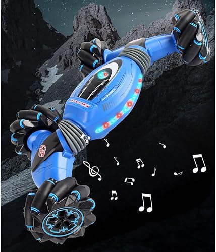 Miniatura 6 de SSBHDM Camión RC de escalada de doble cara 4WD, buggy de giro de inducción de gestos, vehículo RC eléctrico todoterreno de 2.4G, iluminación y