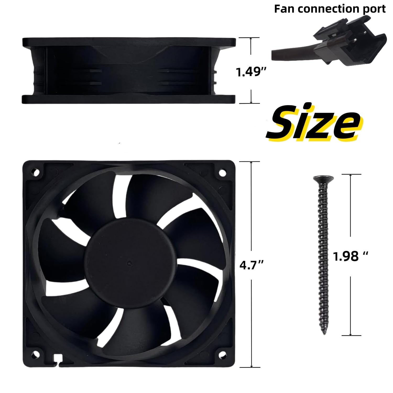 Replacement Fan Kit 9904190040 for Masterbuilt Gravity Series 560,800,1050 XL Digital Charcoal Grill & Smoker Accessories Replaces Part for MB20041020/MB20040221,MB20041220