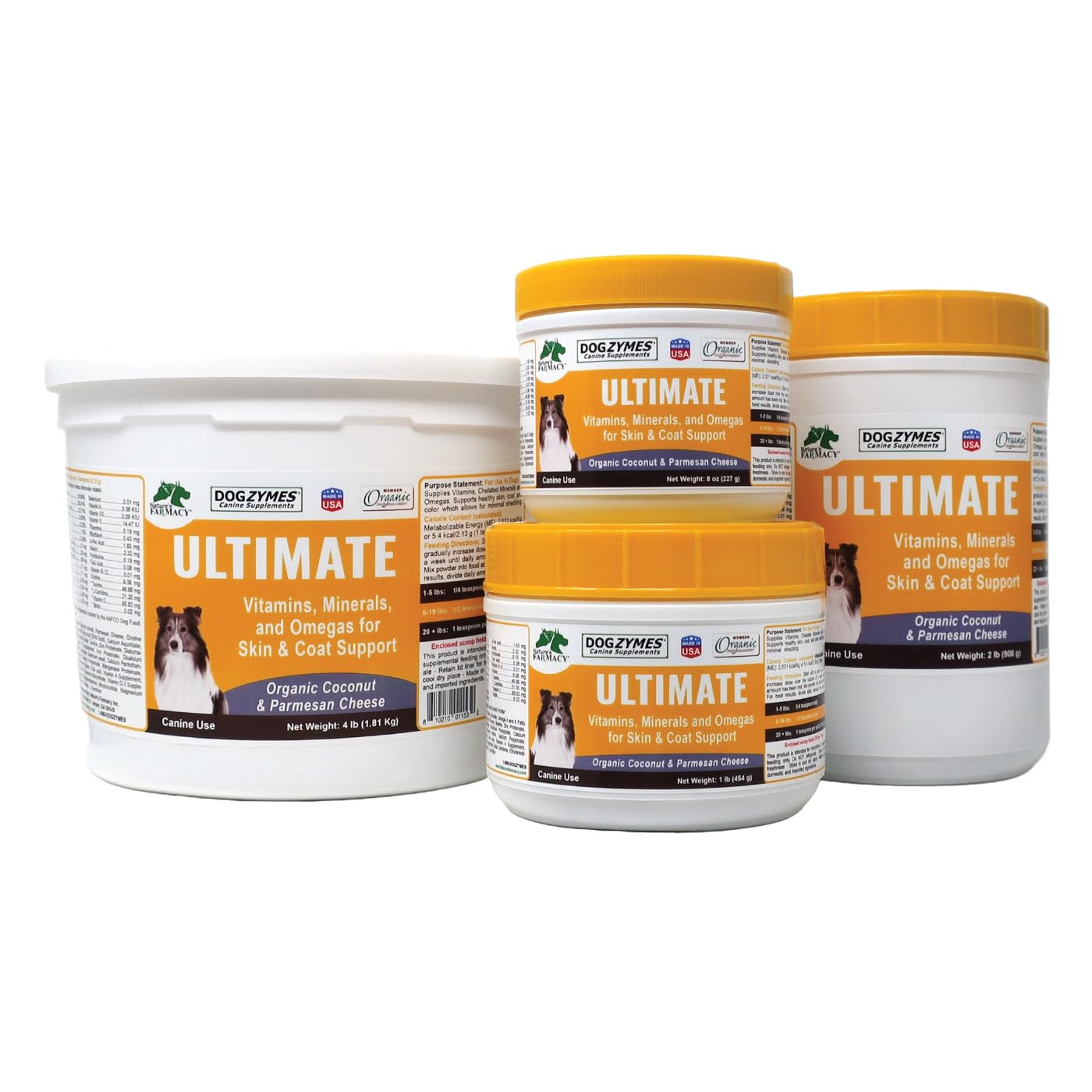 Dogzymes Ultimate Skin and Coat with Algal Oil and Organic Coconut 8 Ounce product thumbnail 4