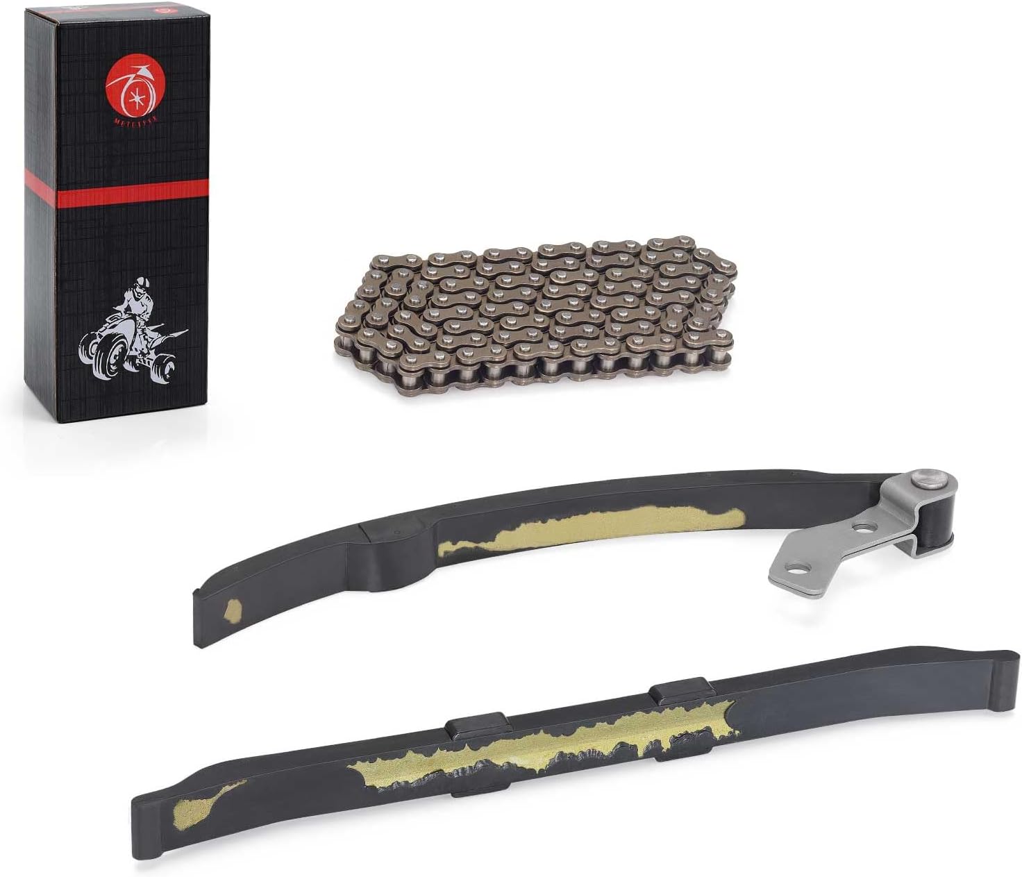 Cam Timing Chain & Guide for Yamaha TTR225 TTR230 XT230 TW200 XT125 XT200 TTR225 BW200 SR185 YFM200 225 250 MOTO-4 TRI-MOTO Bear Tracker YFB250 Timberwolf 1981-2023