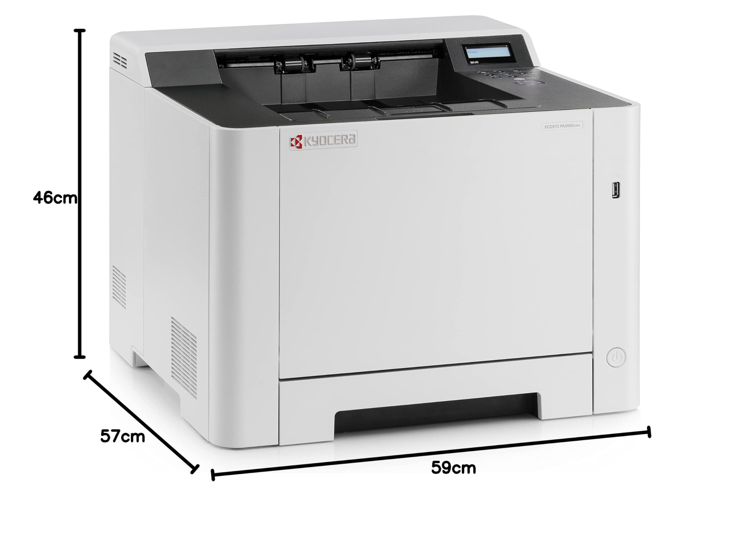 Kyocera Ecosys PA2100cwx kolorowa drukarka laserowa kolorowa 21 stron na minutę. Bezprzewodowa drukarka laserowa z obsługą druku mobilnego