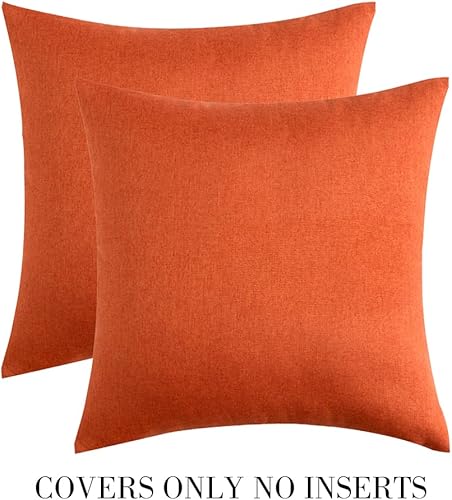 Miniatura 6 de MIULEE Juego de 2 fundas de almohada decorativas de otoño para exteriores, impermeables, de lino de poliéster, para jardín, granja, patio, tienda de