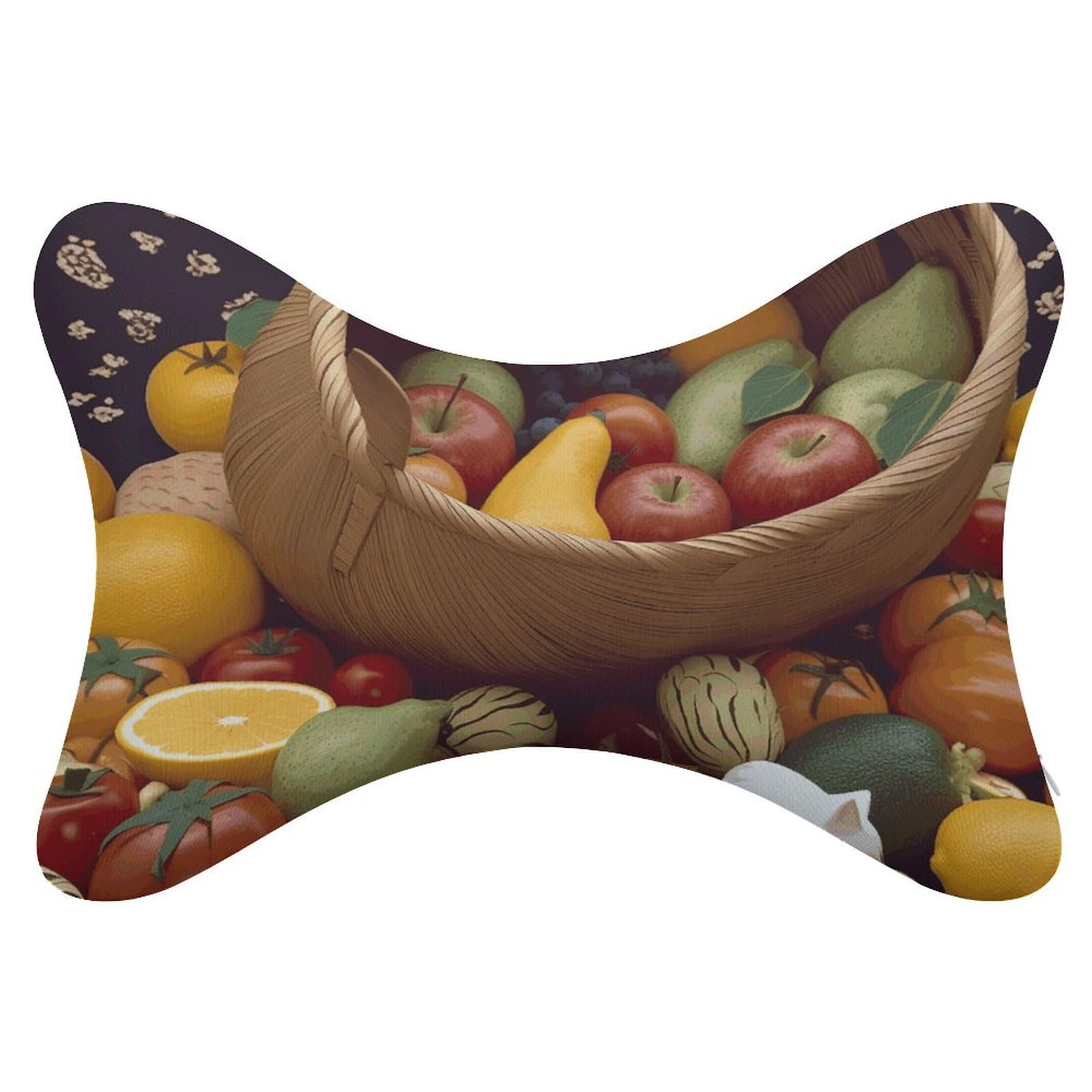 Fruits Basket Lot de 2 coussins de nuque de voiture ultra confortables pour appuie-tête de voiture doux en mousse à mémoire de forme et housse amovible respirante