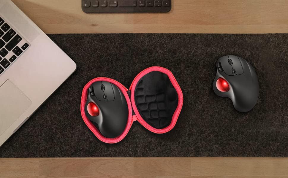 Miniatura 8 de co2CREA Funda rígida compatible con Nulea Wireless Trackball Mouse Ratón ergonómico recargable