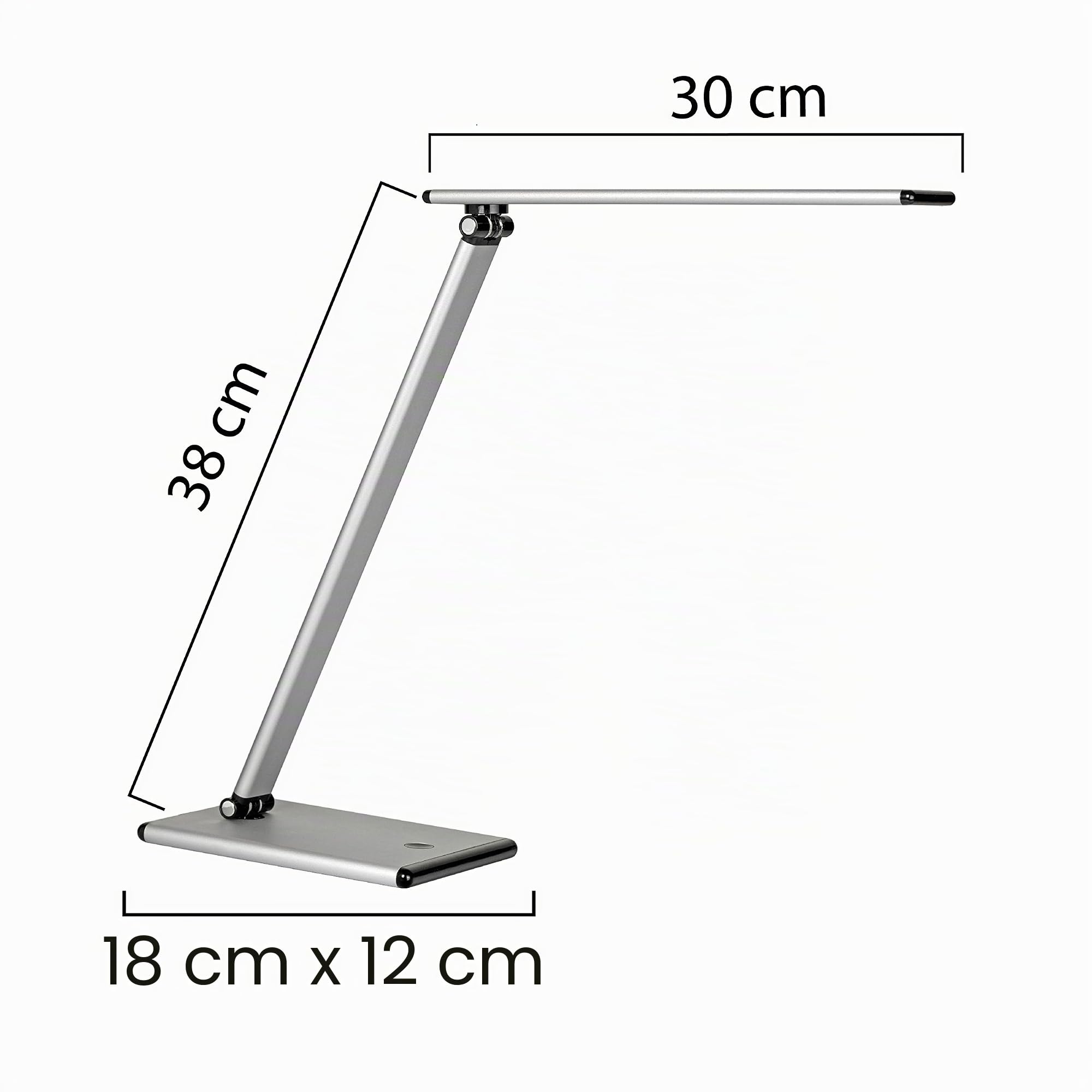Unilux LED Schreibtischlampe Terra, silbergrau