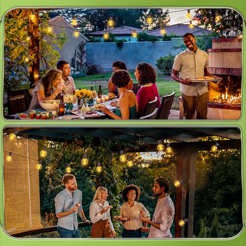 Lichterkette Außen LED Outdoor Strom - 10m Aussen Beleuchtung Balkon Garten Glühbirnen Pavillon Lichterketten Lights Party Terrasse Draußen Birnen Innen Terrassen Aussenlichterkette Gartenbeleuchtung 6