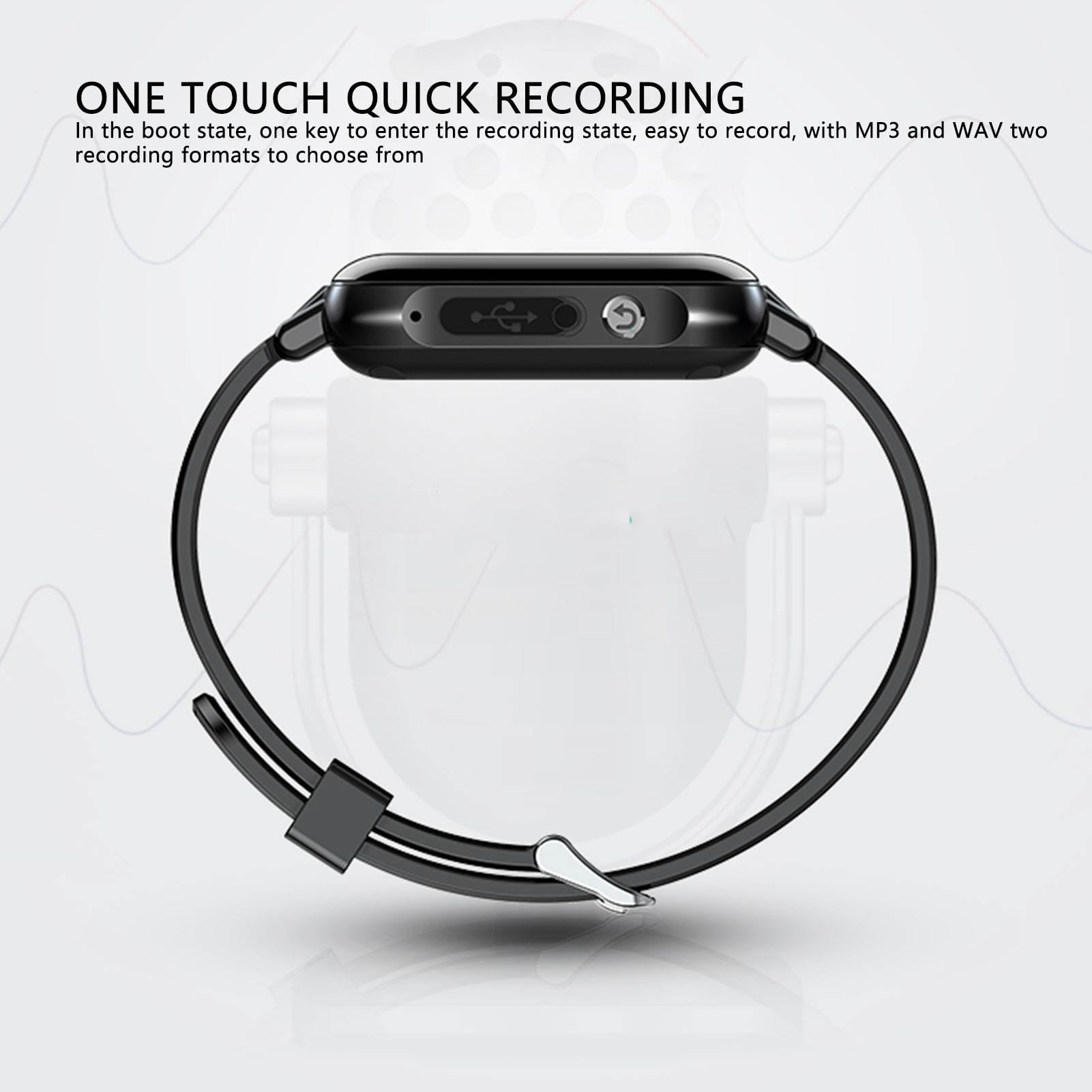 Dictafoon Horloge Digitale Voice Video Recorder 8G Audio Camera Polsband Ruisonderdrukking Opname Apparaat
