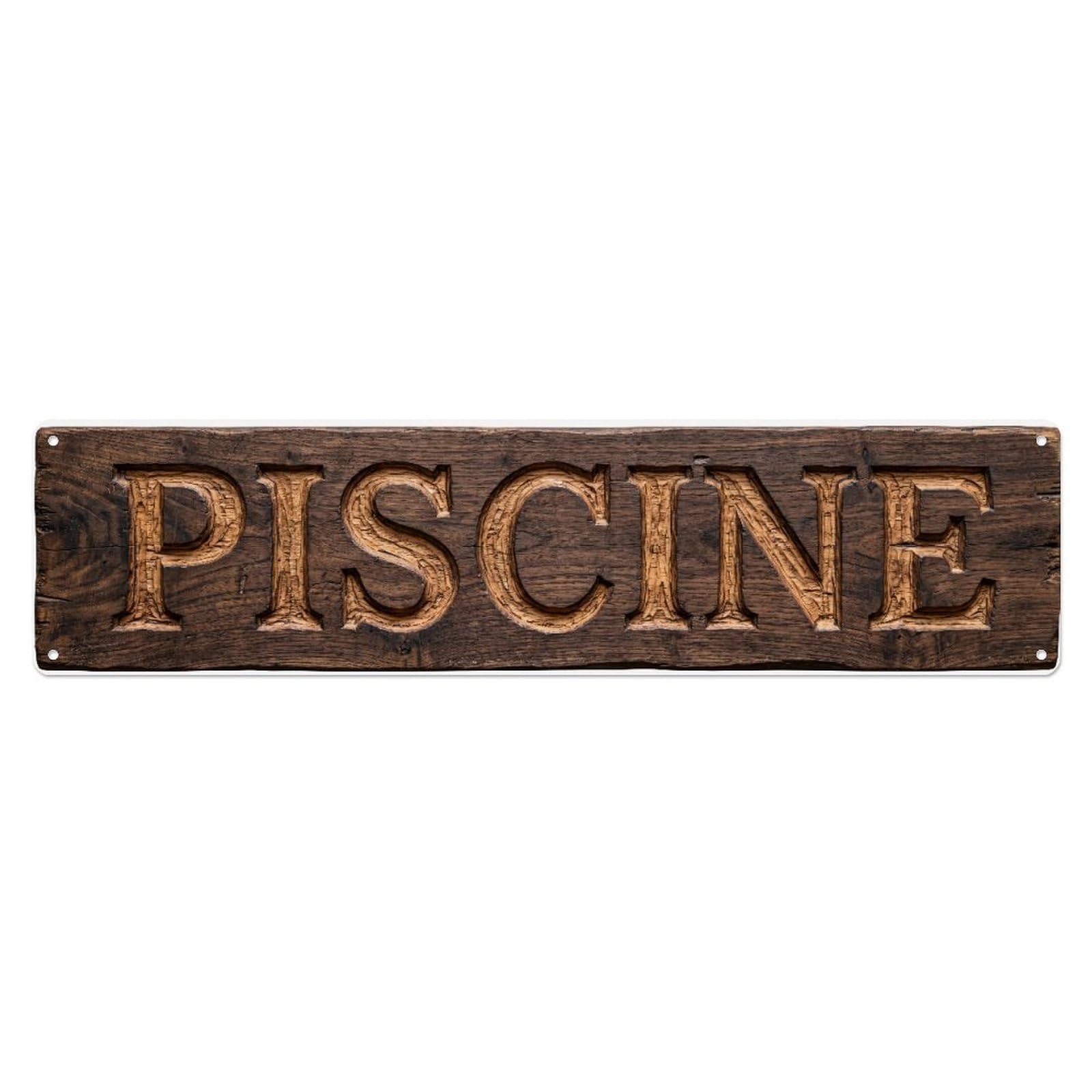 Swimming Pool Rustic Metal Tin Skinny Sign Plaque Wall Decor for Cafe, Club Bar, Office, Home Garden Metal Poster 4x16Inch