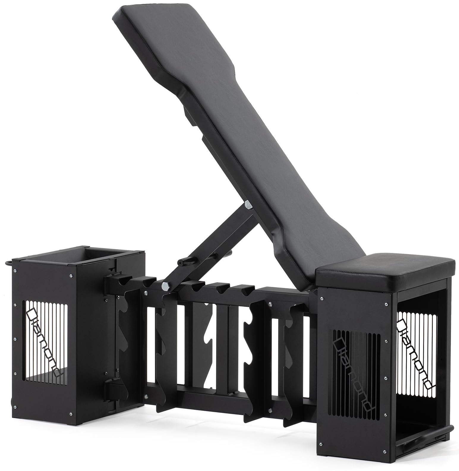 DIAMOND Panca Regolabile Per Pesi | Panca Multifunzione con 5 Inclinazioni | Stoccaggio Manubri e Kettlebells | Schienale Ergonomico | Utility Bench Regolabile