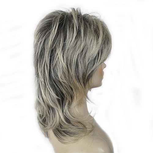 Miniatura 4 de Aimole Peluca peluda en capas hasta el hombro, peluca de mujer con flequillo para el cabello, pelucas de pelo sintético de alta calidad para mujeres