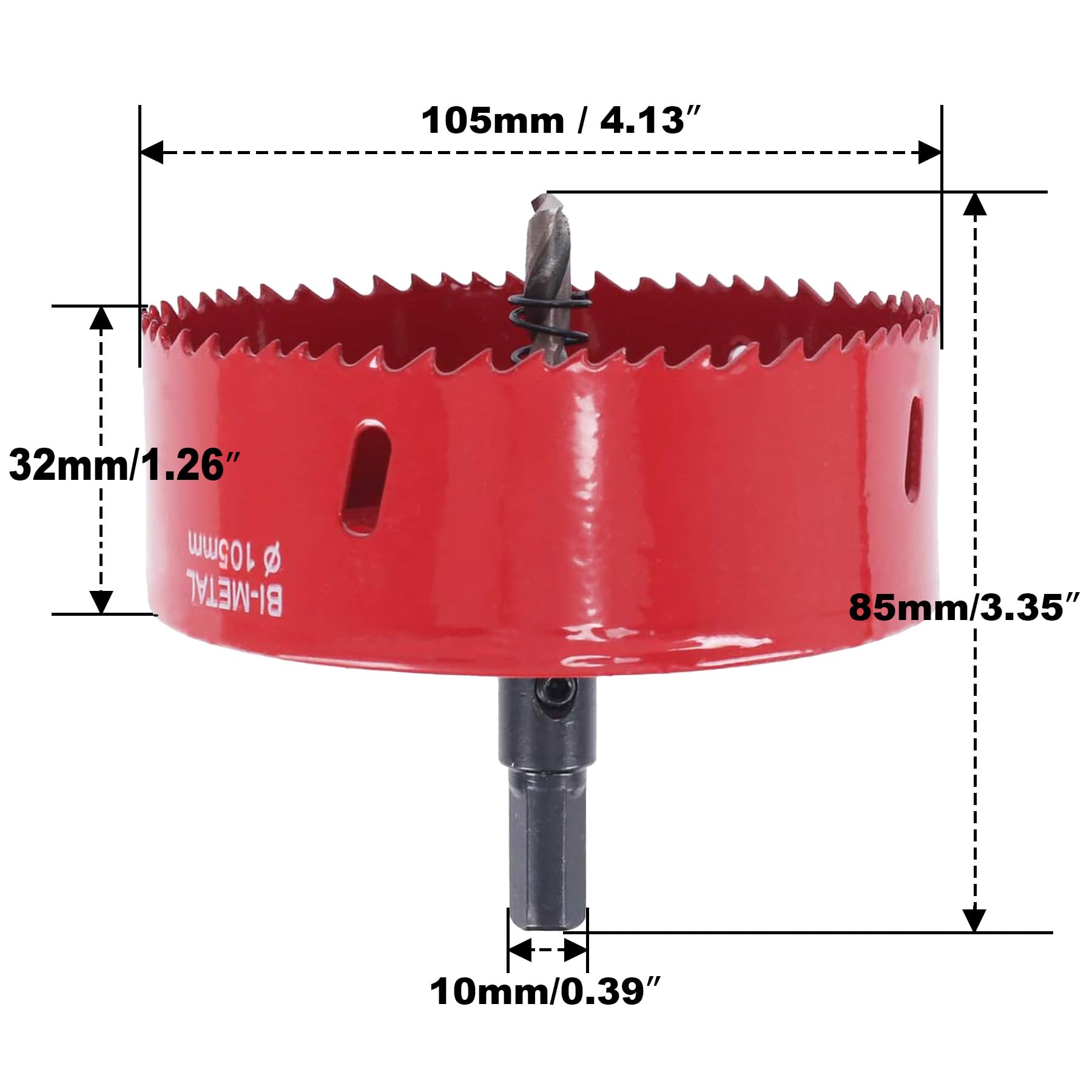 LEPEVNEY 4.13"/105mm Hole Saw Cutter HSS Bi-Metal Hole Saw Drill Bit for Wood Plastic Aluminum Electric Drill Tool for Drilling Wood Boards Soft Metal Sheet - Image 2