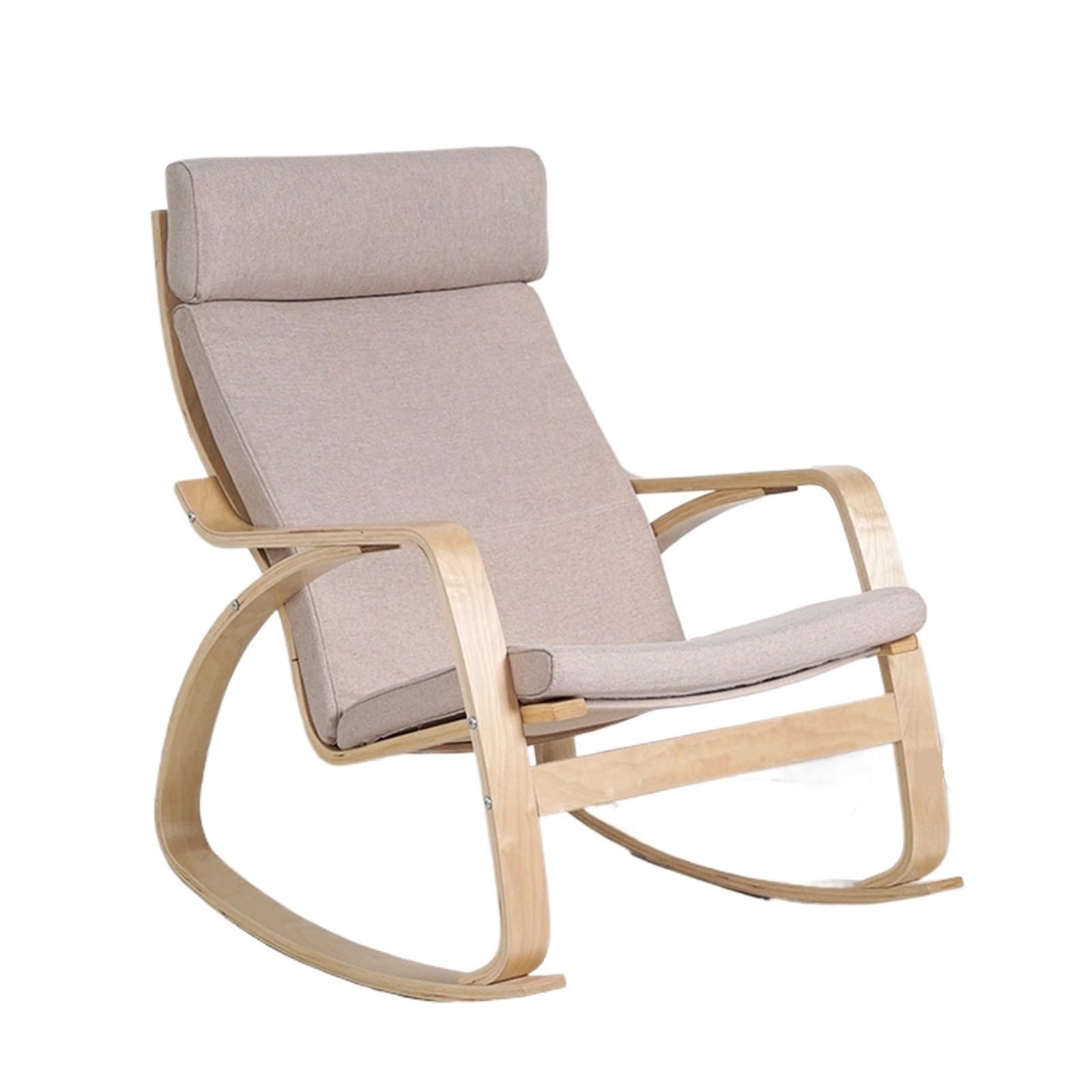 AMENGJ 1PC Poang Chair Armchair Cushion, Soft Rocking Chair Cushion Replacement with Removable Cover, Thick Padded (Beige, 130*55cm)