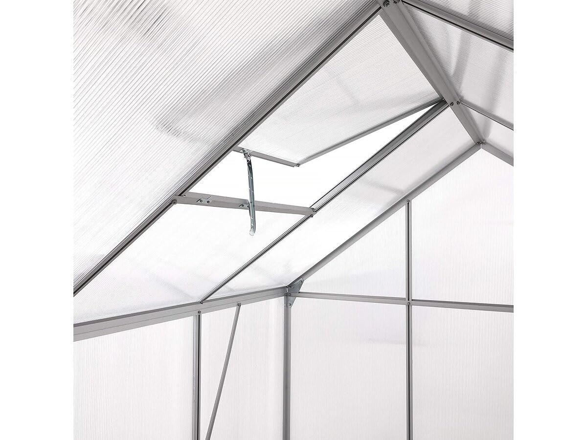 Serre Jardin Polycarbonate 250 x 190 x 195 cm Basilic - 4,75 m² - Gris