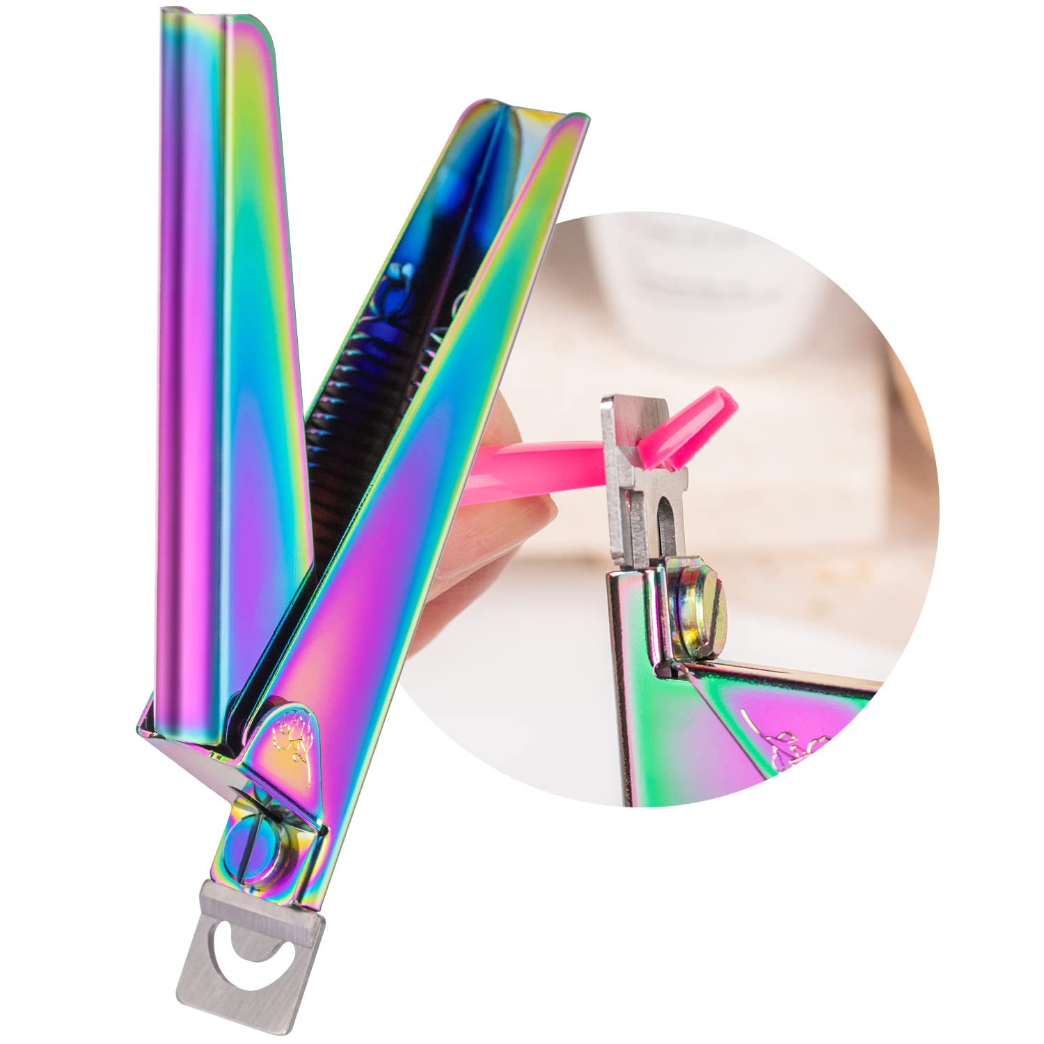 Violet Red Nail Clippers - Magnet Sizers Included -26