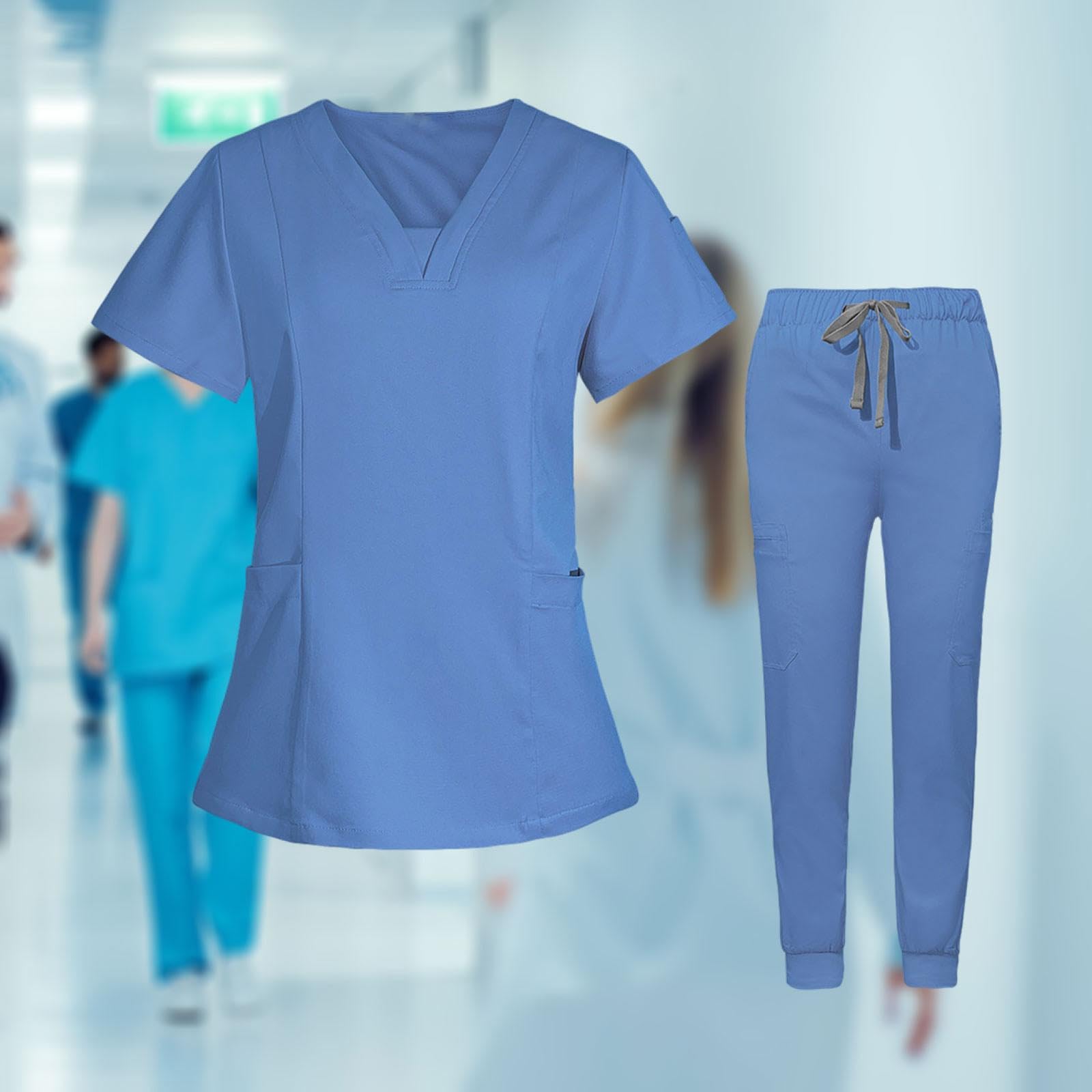 Uniforme de Trabajo para, Ropa de Trabajo, Pantalón con Múltiples Bolsillos, Material Resistente, Suave Y Que No Se Encoge, Parte