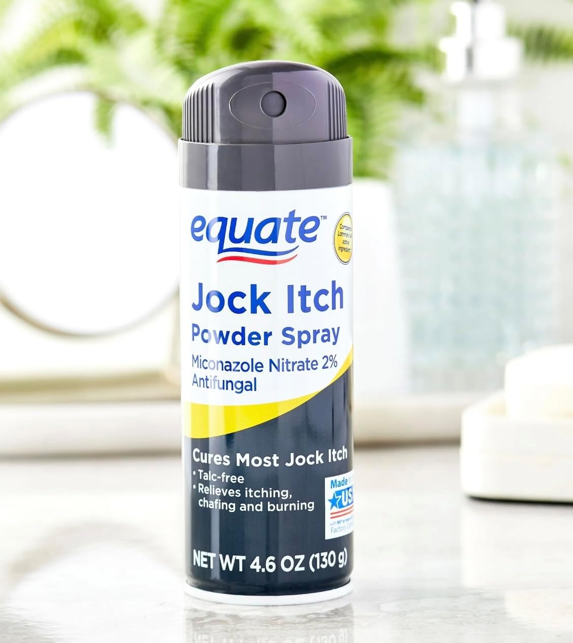 Equate's Jock Itch Relief Powder Spray Antifungal, 4.6 oz (Pack of 1)