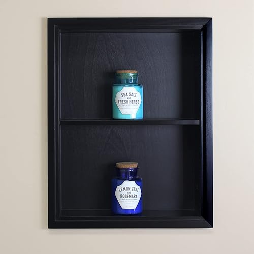 Miniatura 6 de Fox Hollow Furnishings Nicho de pared Sloane sin terminar de 14x18 con parte trasera lisa y 1 estante