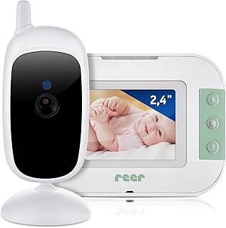 reer BabyCam S | Digitales Video-Babyphone | abhörsicherer FHSS-Technologie | 300m Reichweite | Nachtsicht |Gegensprechfunktion | integrierte Schlaflieder
