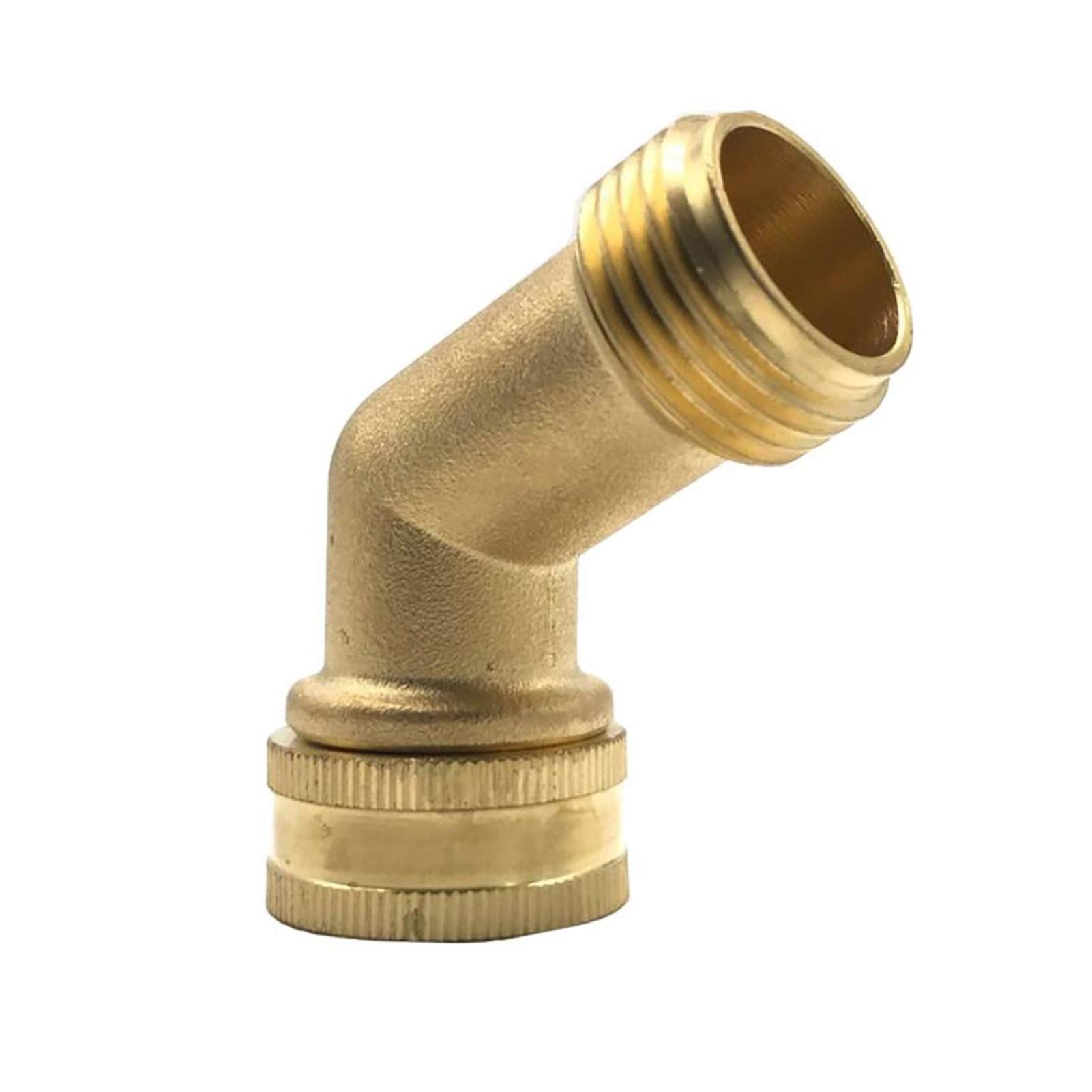Joint coudé fileté en laiton 3/4" et robinet de jardin robuste pour système d'irrigation fiable