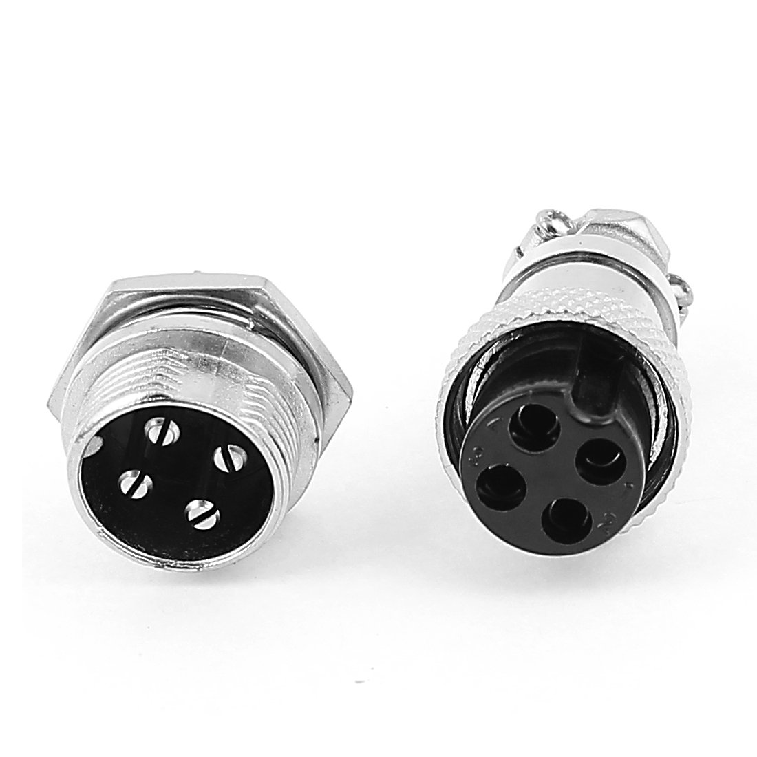 uxcell 16mm Thread 4 Pins Panel Metal Aviation Plug Wire Connector 10Pairs — Amazon image 2
