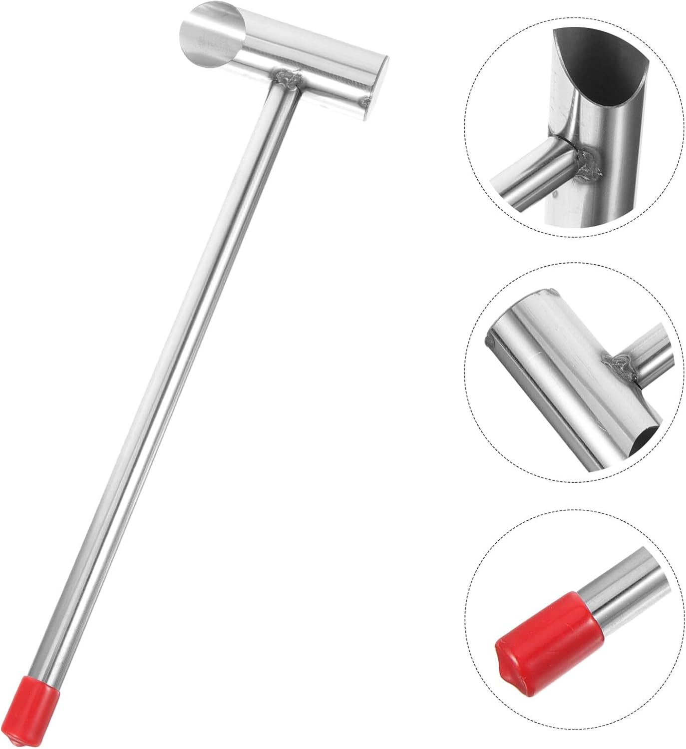 Yardwe Long Handle Marshmallow Spoon Household Stainless Steel Sugar Scoop for Cotton Candy Machine Random Color