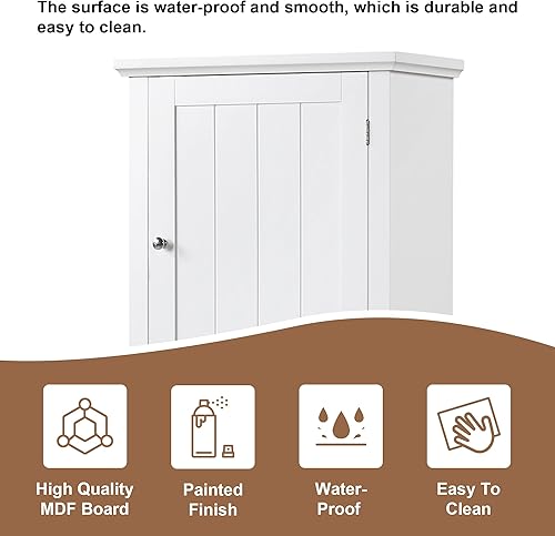 Miniatura 19 de Armario de baño de 64 pulgadas con 4 estantes, puertas y 1 cajón, armario alto con estantes ajustables para baño, cocina en casa, sala de estar