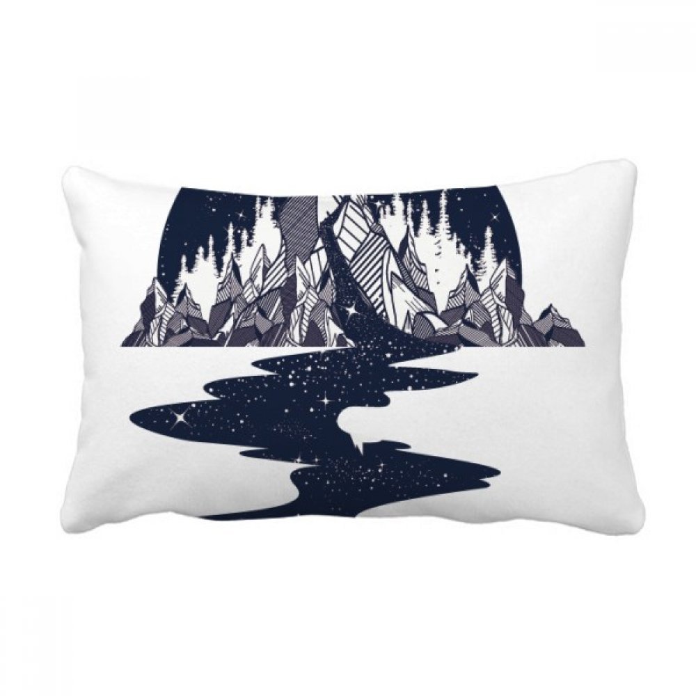 Jeter coussin decoratif multicolor 16x24 pouces motif artistique iceberg flux etoiles