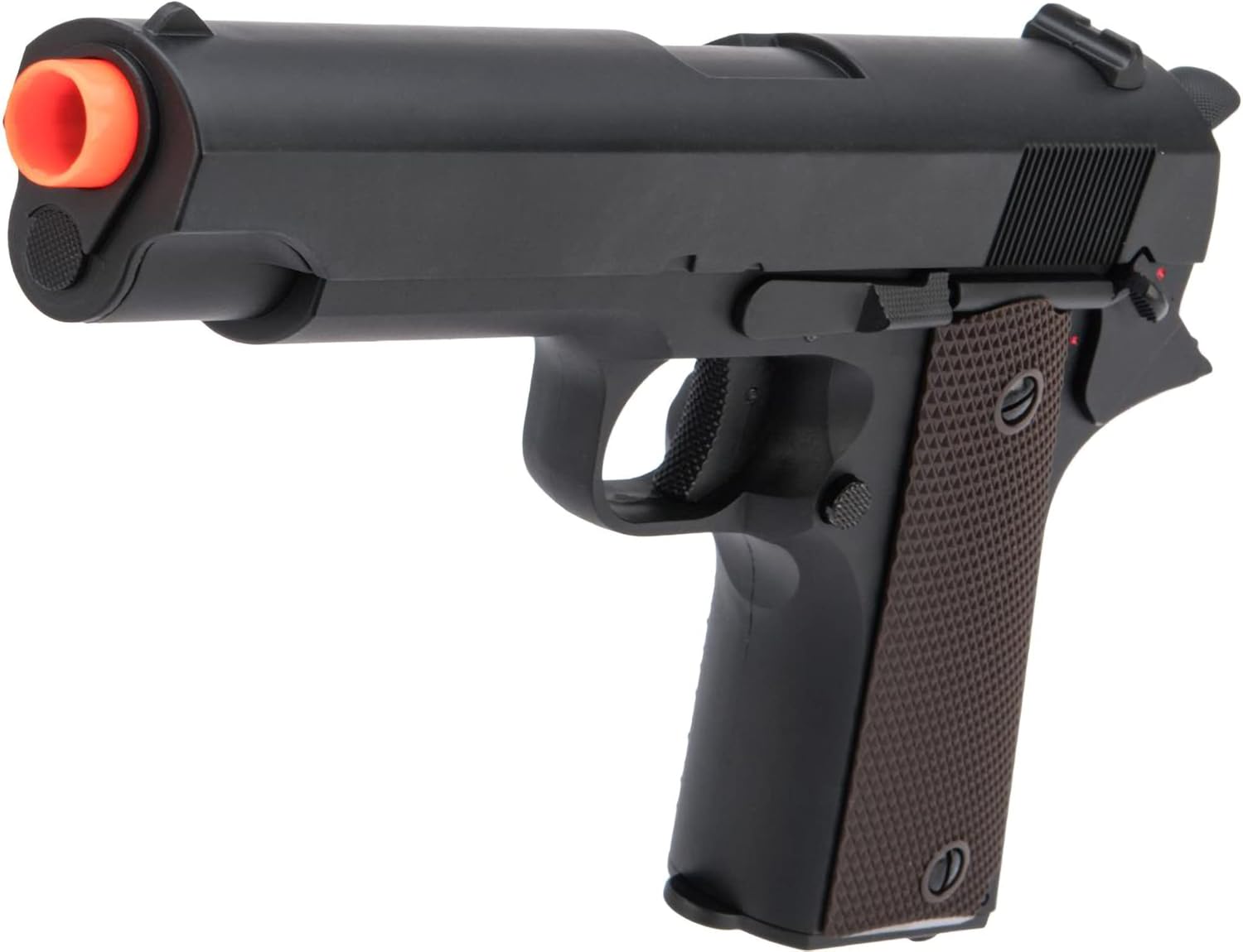 Evike Airsoft - CYMA AEP Full Auto Select Fire Airsoft 1911 Airsoft AEP Airsoft Pistol w/Metal Gearbox & MOSFET (Color: Black)