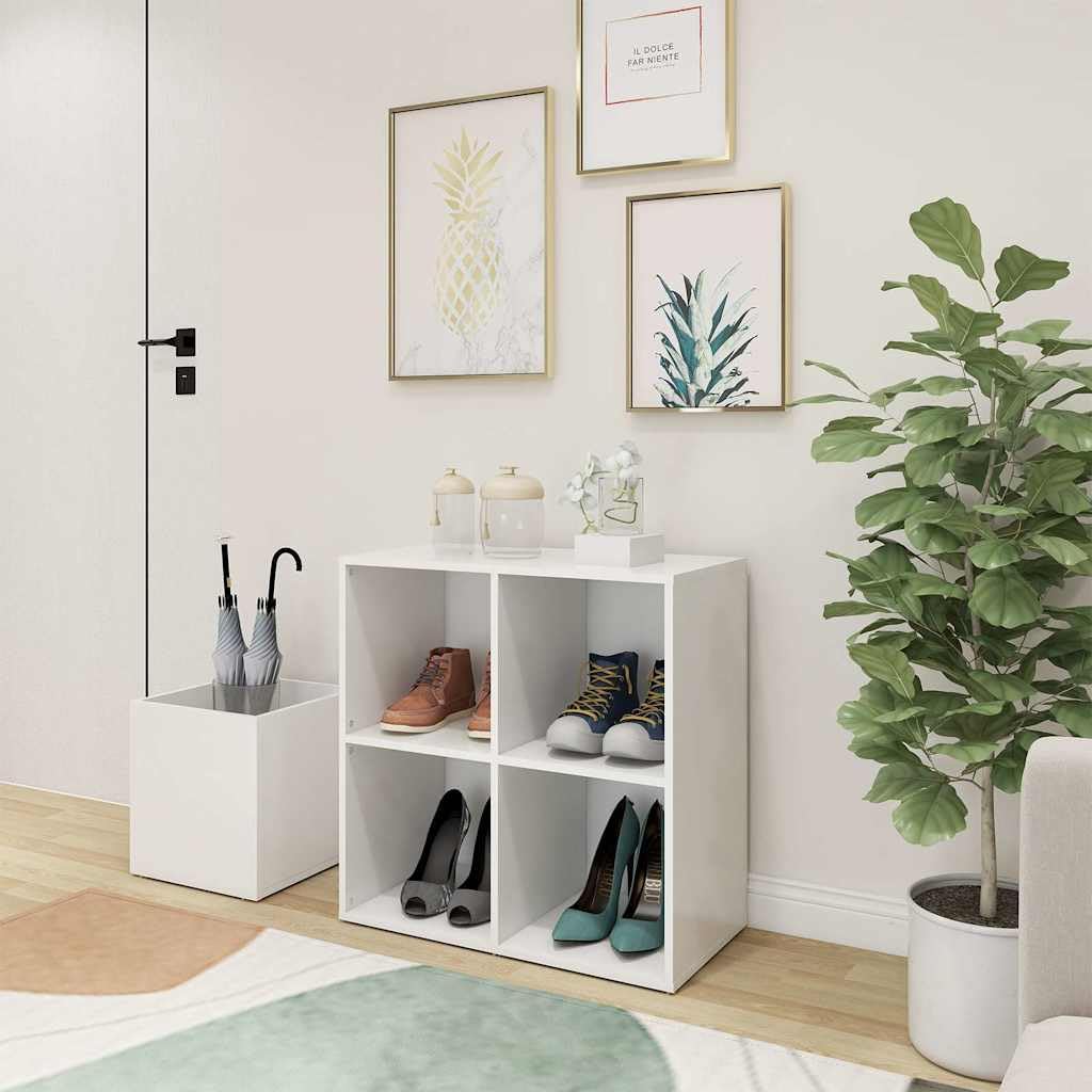 Armoire à Chaussures Blanche 105 x 35,5 x 70 cm Bois d'Ingénierie