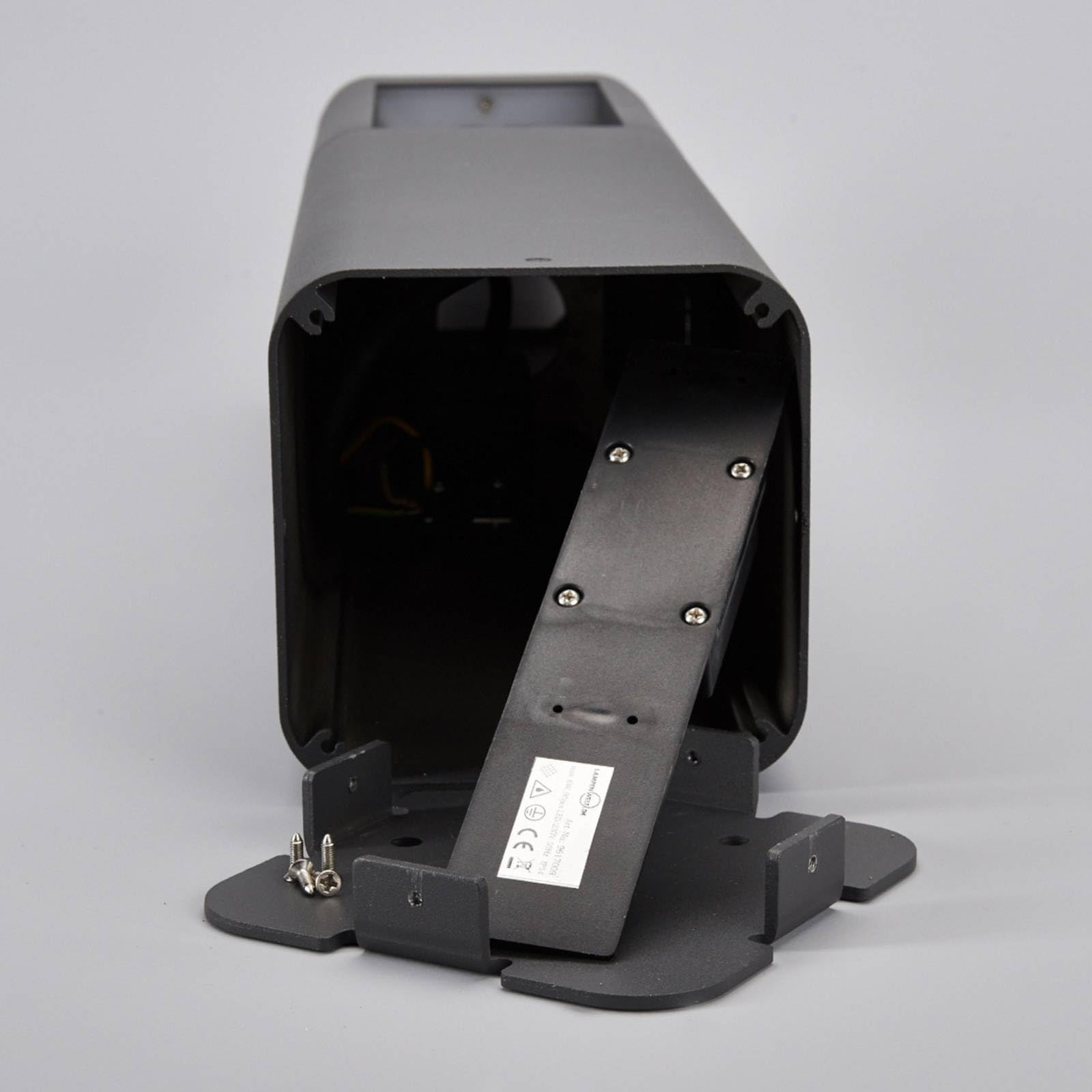 Lucande LED Lámpara para exterior Annika (Moderno) en Negro hecho de Aluminio (1 llama, iluminación senderos, baliza farola