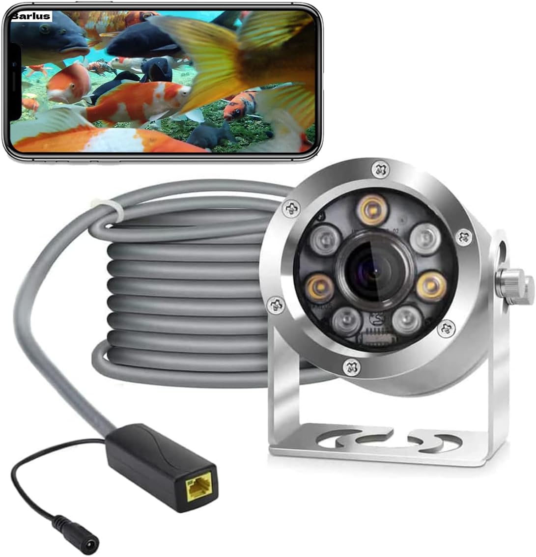 Barlus Underwater Camera, Aquarium Live Streaming Pond 5MP