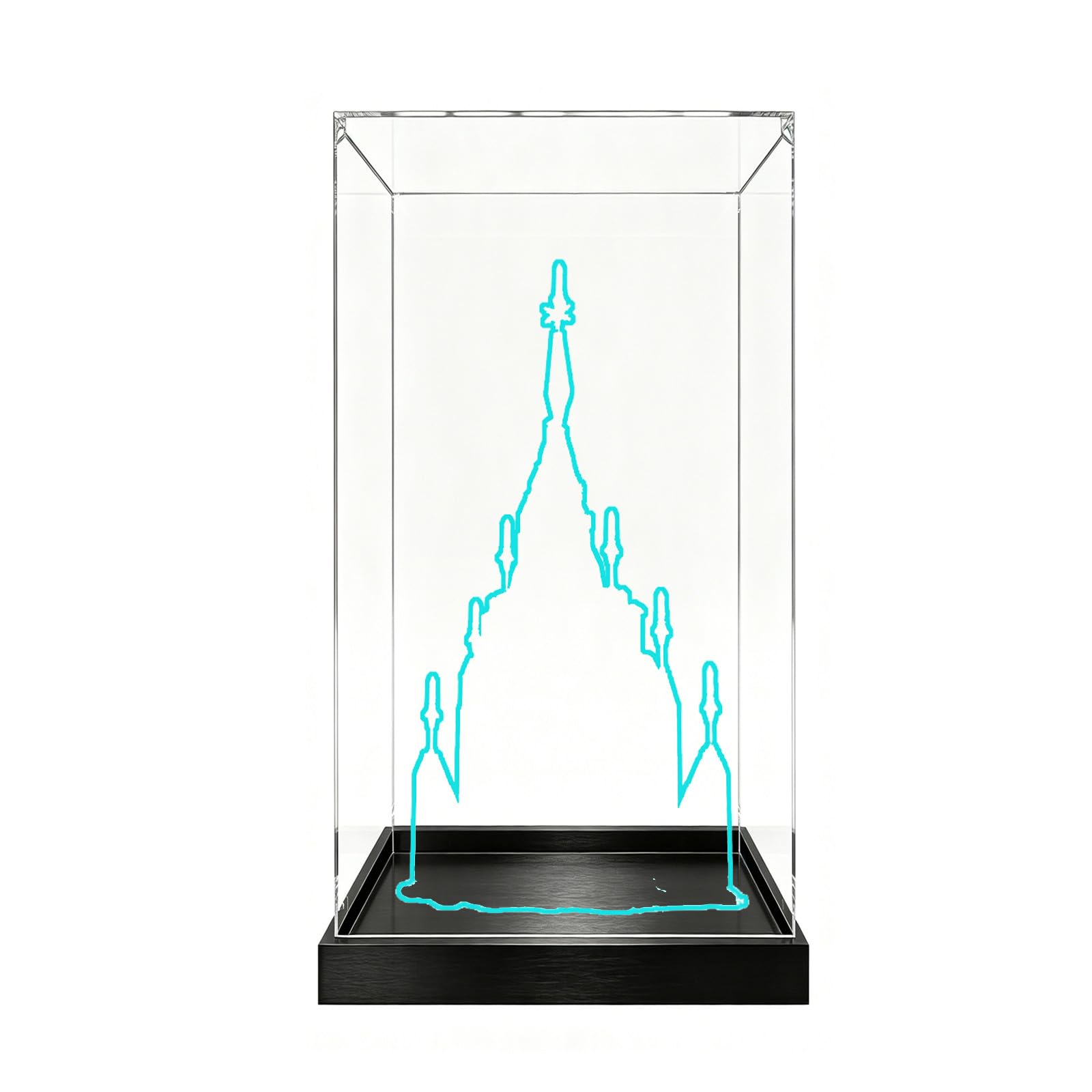 Acrylic Display Case Compatible with Lego 43197 Ice Castle Model, Dustproof Transparent Storage Box, Compatible with Lego 43197 (Model Not Included) (3mm)
