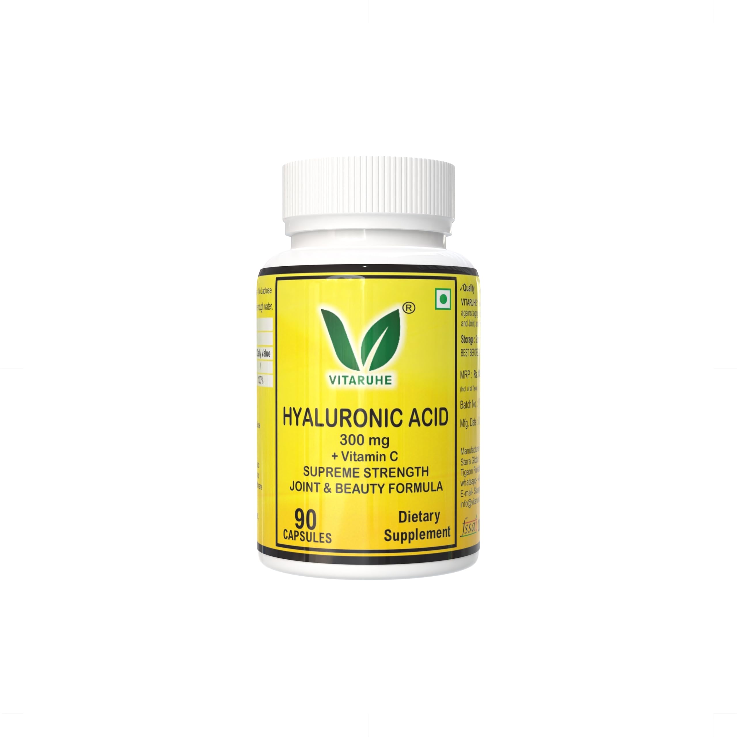 Hyaluronic Acid Capsules High Dosage, 300 mg Per Capsule, Vegan, Low Molecular 500-700 kDa, 90 Capsules-image-11