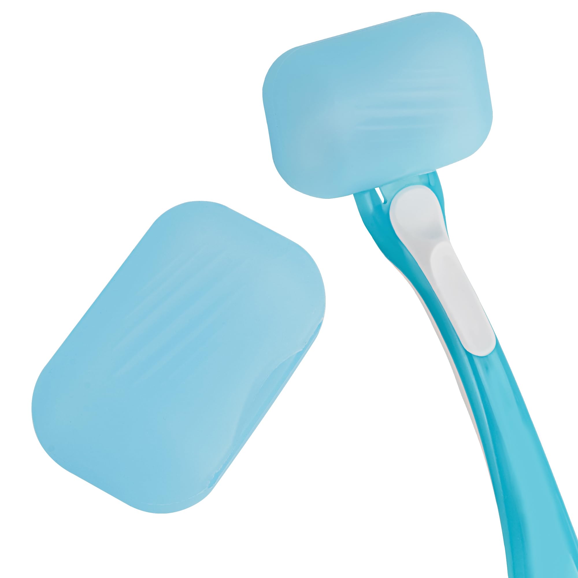 Confezione da 2 custodie in silicone per rasoio, portatili da viaggio, compatibili con Venus Razor Custodia da viaggio, contenitore per lame, supporto per rasoio (blu)