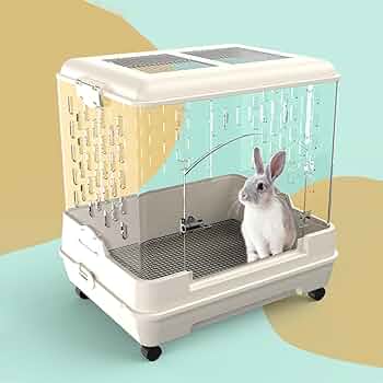 ウサギ ケージ 小型 キャスター付き 天井扉 飼育ケージ 組立簡単 小動物用 61aU8VU7fEL._UF350,350_QL50_.jpg