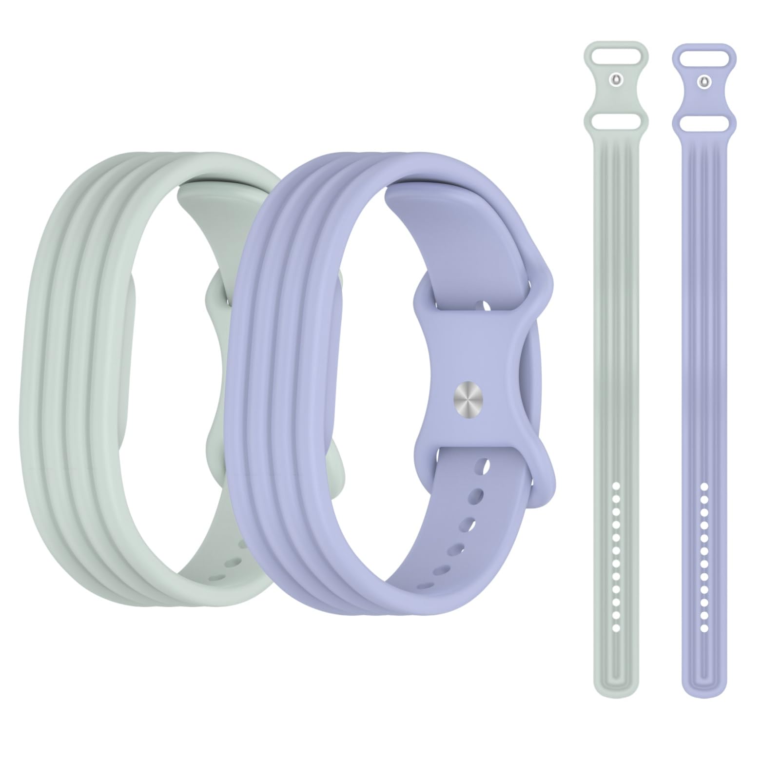 BLIKEJIN Adjustable Silicone Band for Google Fitbit Air (Fog+Lilac)