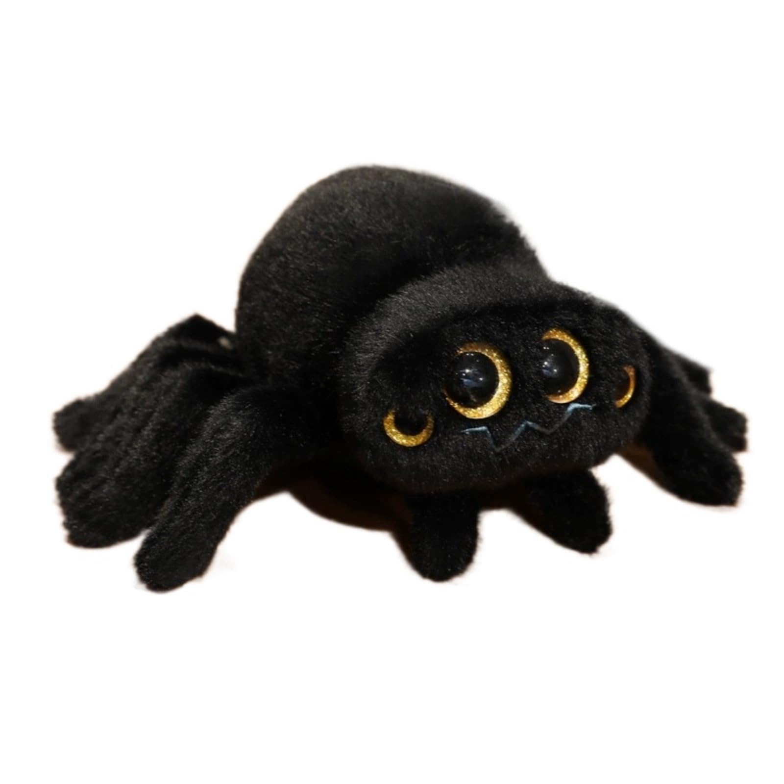 TROYSINC Spinne Stofftier Kuscheltier Vieräugige Spinne Plüschtier Wurfkissen Kuscheltiere Geschenk für Erwachsene Und Kinder Halloween (16 * 25cm,Schwarz)