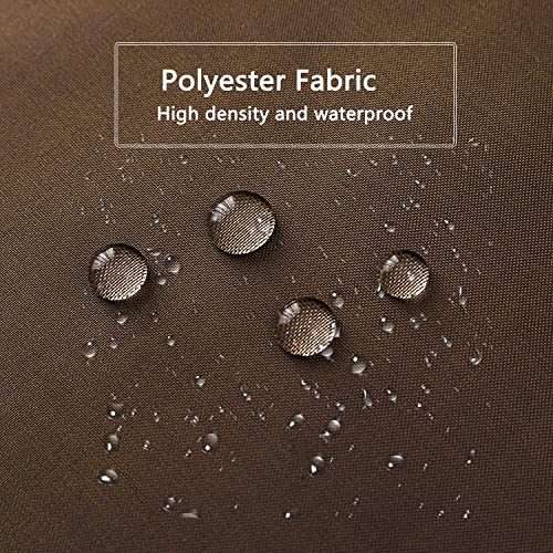 Image of LLSCL Brown Fabric Shower Curtain Liner with Magnets, Waterproof Hotel Quality, 72 x 72 Machine Washable