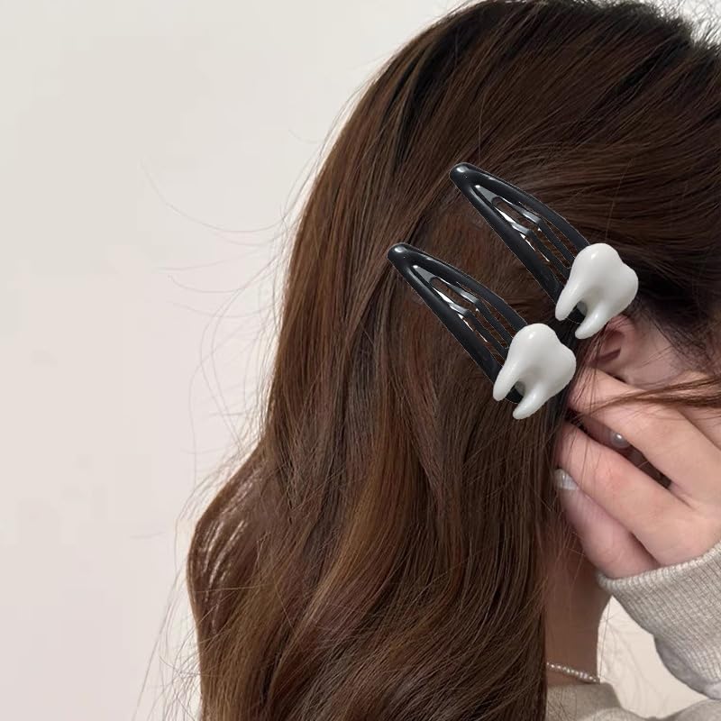 Pinzas para cabello en forma de dientes, pack 4 unidades miniatura 3