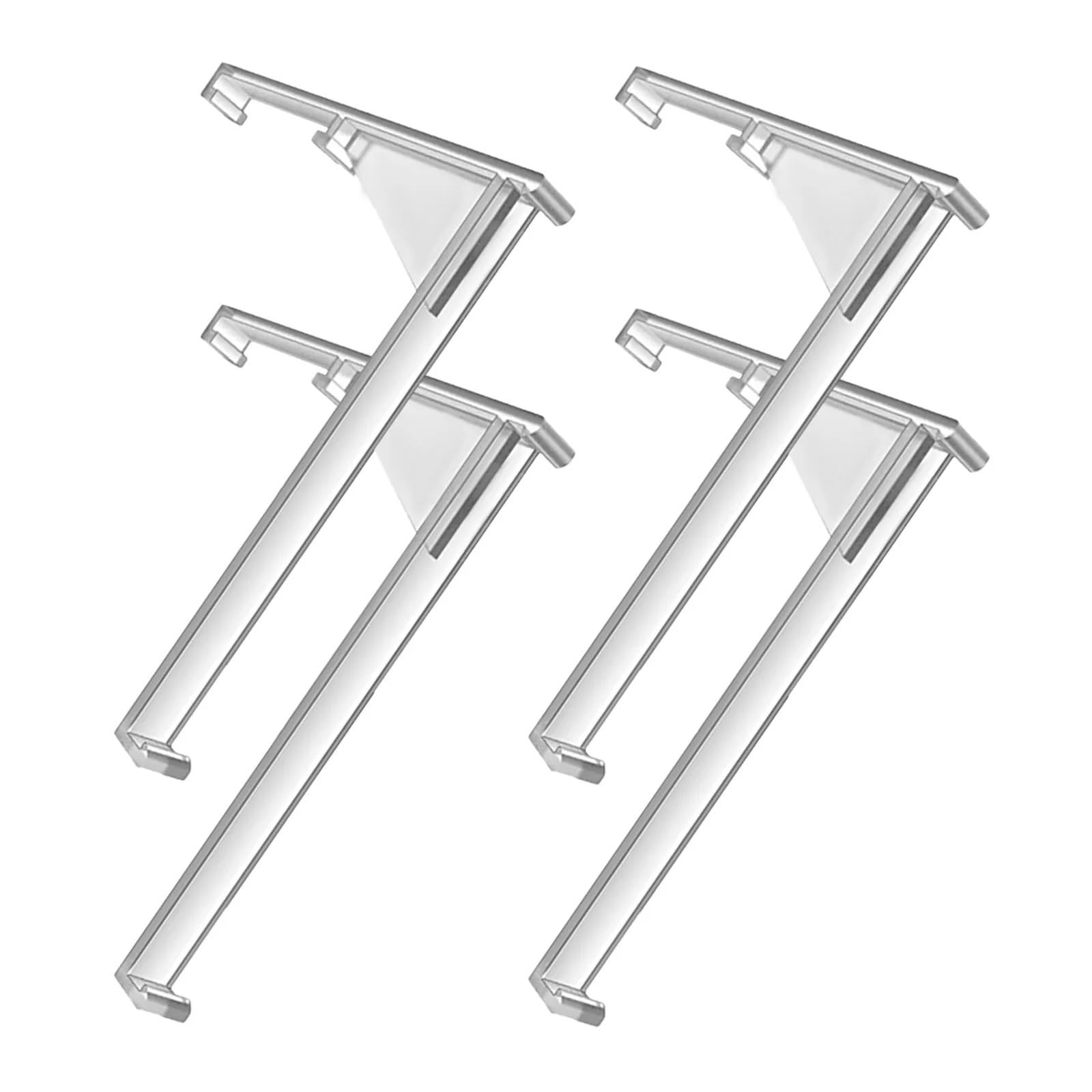 4Pcs Clear Valance Clips Plastic Blind Clamps Compact Invisible Fixation for Vertical Replacement Parts For Door